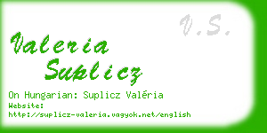 valeria suplicz business card