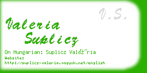 valeria suplicz business card